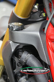 CARBONVANI - DUCATI MONSTER 1200R CARBON FIBER WATER COOLER CAP PROTECTION
