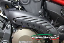 CARBONVANI - DUCATI MONSTER 821 / 1200 CARBON FIBER EXHAUST COLLECTOR GUARD KIT (3 PIECES)