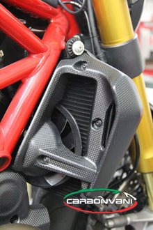 CARBONVANI - DUCATI 2017+ MONSTER 821 / 1200 CARBON FIBER WATER COOLER VENT COVER - RIGHT