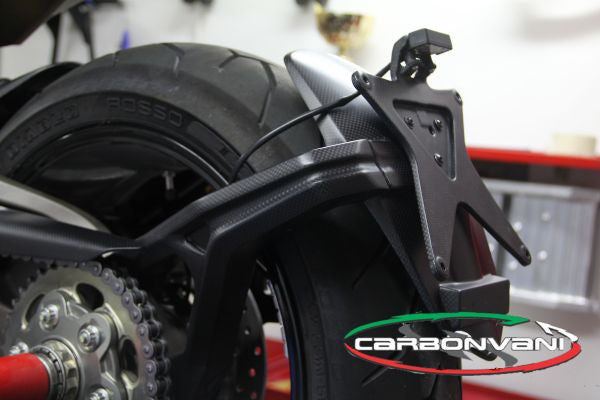CARBONVANI - DUCATI MONSTER 1200 CARBON FIBER LICENCE PLATE HOLDER KIT