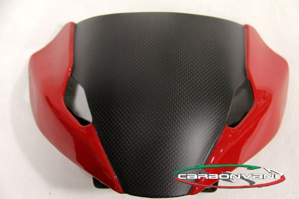 CARBONVANI - DUCATI MONSTER 797 RED & CARBON FIBER HEADLIGHT FAIRING