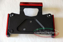 CARBONVANI - DUCATI MONSTER 1200 CARBON FIBER LICENCE PLATE HOLDER AND LIGHT CASE (lights not incl)