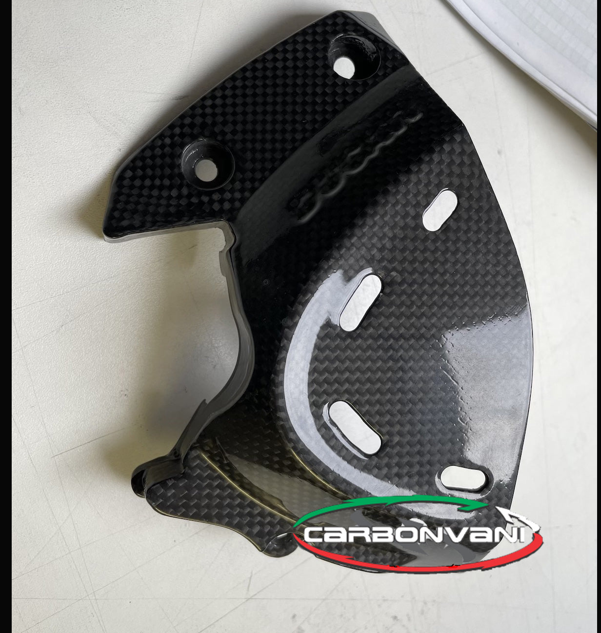 CARBONVANI - Carbon Fiber Front Sprocket Cover for Ducati Monster 1200/S (17-21) / Supersport 950 (2021+), and Monster 821 (18-21) and Supersport 937 with Hydraulic Conversion Kits