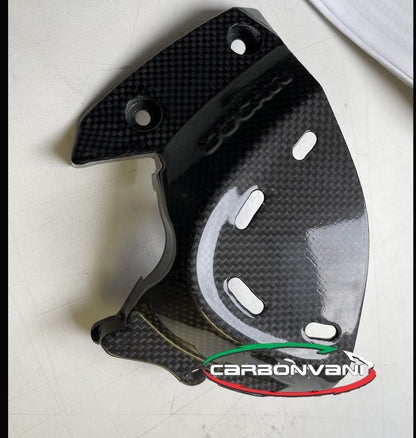 CARBONVANI - Carbon Fiber Front Sprocket Cover for Ducati Monster 1200/S (17-21) / Supersport 950 (2021+), and Monster 821 (18-21) and Supersport 937 with Hydraulic Conversion Kits
