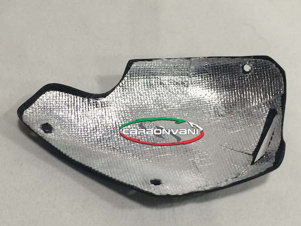 CARBONVANI - DUCATI MONSTER 821 / 1200 CARBON FIBER EXHAUST COLLECTOR GUARD FOR TERMIGNONI Holmogated Slip-on