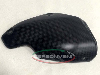 CARBONVANI - DUCATI MONSTER 821 / 1200 CARBON FIBER EXHAUST COLLECTOR GUARD FOR TERMIGNONI Holmogated Slip-on