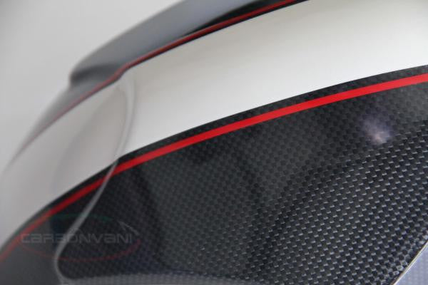CARBONVANI - DUCATI MONSTER M696 / M796 / M1100 CARBON FIBER FRONT MUDGUARD OE style DUCATI CORSE (Red/White/Red)