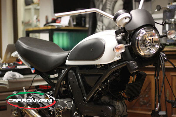 CARBONVANI - DUCATI SCRAMBLER CARBON FIBER HEADLIGHT FAIRING - RACING