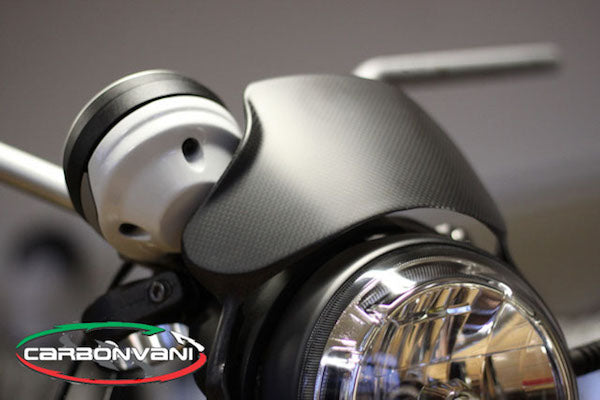 CARBONVANI - DUCATI SCRAMBLER CARBON FIBER HEADLIGHT FAIRING - RACING