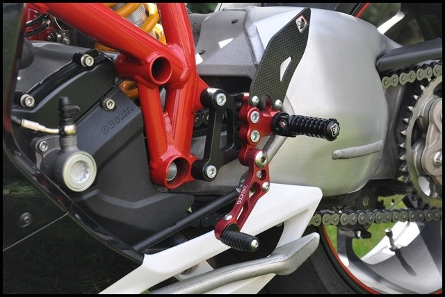 DBK Special Parts (Ducabike) SP Adjustable Rearsets for the Ducati 848/1098/1198