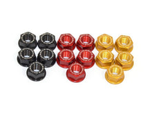 DBK Special Parts (Ducabike) Flange or Sprocket Nuts for Ducati Streetfighter 848,  Hypermotard 821/939/950, 959 /899 Panigale, Multistrada 950, and Monster 821/797 (set of 5)