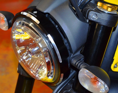 DBK Special Parts (Ducabike) Billet Aluminum Headlight Trim Ring for the Ducati Scrambler