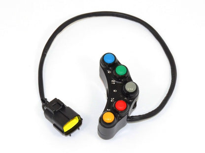 DBK Special Parts (Ducabike) 7 Button Handlebar Street Switch for Desmosedici and the 1198/1098/848/evo (large black plug)
