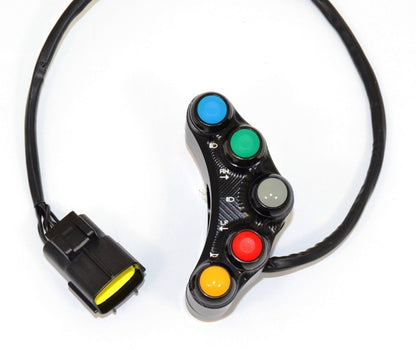 DBK Special Parts (Ducabike) 7 Button Handlebar Street Switch for Desmosedici and the 1198/1098/848/evo (large black plug)