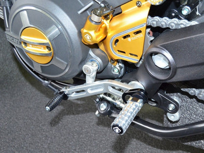 DBK Special Parts (Ducabike) Adjustable Folding Rider Footpegs for the Ducati Scrambler & Monster 797