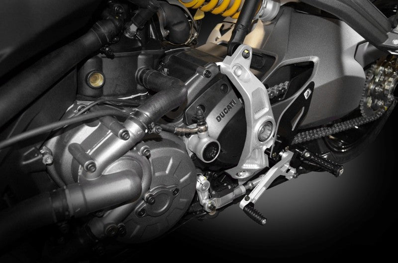 DBK Special Parts (Ducabike) Adjustable Rider Rearsets for the 2017+ Ducati Monster 1200 / S, 2018+ 821, and Supersport