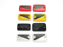DBK Special Parts (Ducabike) Billet Front Brake & Clutch Reservoir Caps for the Ducati Hypermotard 796, & Monster 695/696/796/S2R 800
