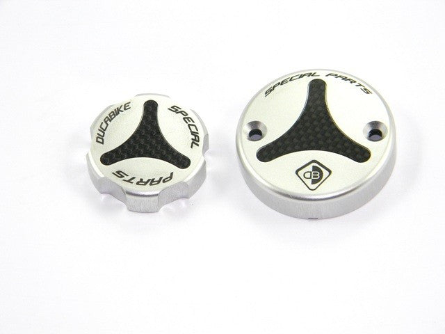 DBK Special Parts (Ducabike) Billet Front Brake & Clutch Reservoir Caps for Brembo and Performance Technology Reservoirs