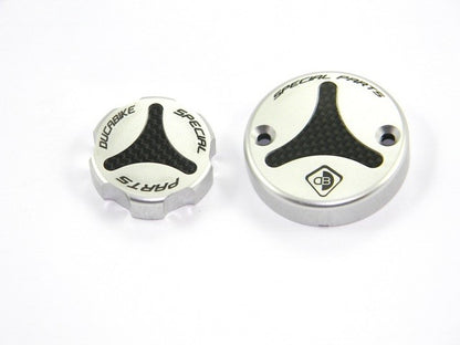 DBK Special Parts (Ducabike) Billet Front Brake & Clutch Reservoir Caps for Brembo and Performance Technology Reservoirs