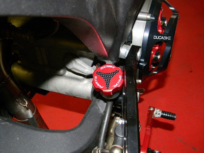 DBK Special Parts (Ducabike) Billet Rear Brake Reservoir Cap for Ducati (except Diavel and 2015+ Multistrada) and Clutch