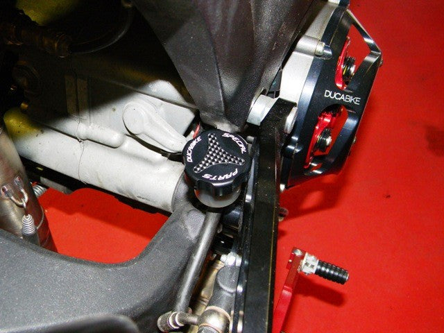 DBK Special Parts (Ducabike) Billet Rear Brake Reservoir Cap for Ducati (except Diavel and 2015+ Multistrada) and Clutch