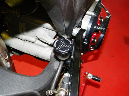 DBK Special Parts (Ducabike) Billet Rear Brake Reservoir Cap for Ducati (except Diavel and 2015+ Multistrada) and Clutch