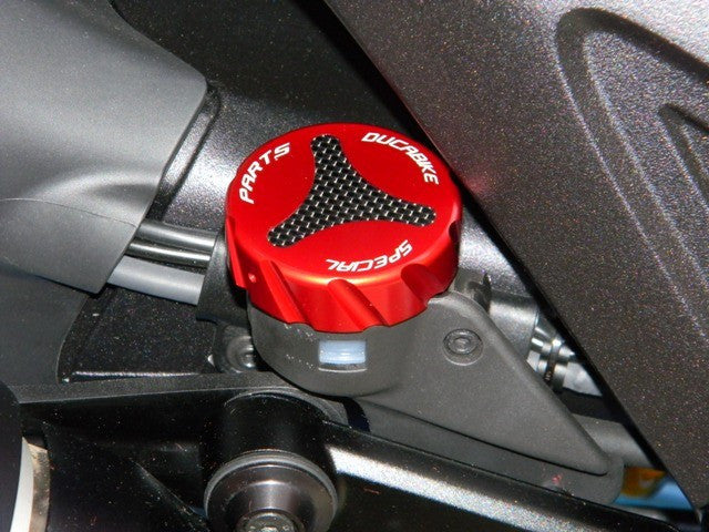 DBK Special Parts (Ducabike) Billet Rear Brake Reservoir Cap for the Ducati Diavel and 2015+ Multistrada V4/1260/1200/950