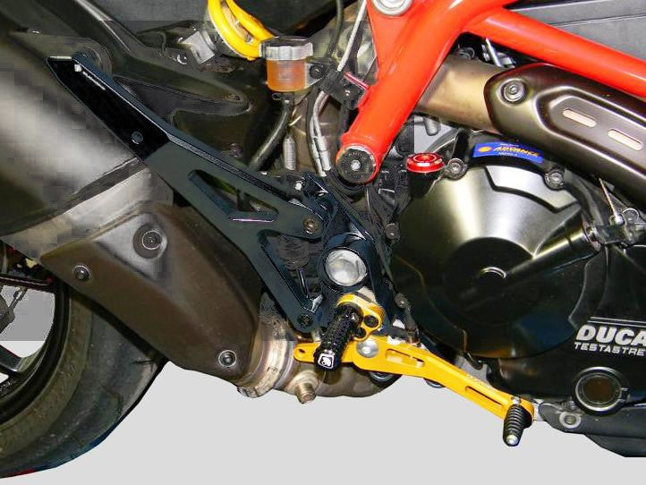 DBK Special Parts (Ducabike) Adjustable Rearsets for the Ducati Hypermotard 821/939