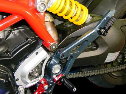 DBK Special Parts (Ducabike) Passenger Peg Kit for Adjustable Rearsets for the Ducati Hypermotard 821/939