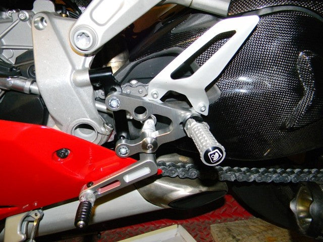 DBK Special Parts (Ducabike) Type 2 Adjustable Rearsets for the Ducati Panigale 1299  Panigale 1199  Superleggera  Panigale  959  and Panigale 899