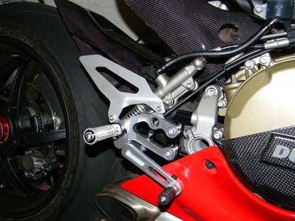 DBK Special Parts (Ducabike) Type 2 Adjustable Rearsets for the Ducati Panigale 1299  Panigale 1199  Superleggera  Panigale  959  and Panigale 899