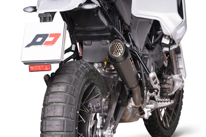 QD Exhaust Tri-cone Titanium/Carbon Slip-on Exhaust for the Ducati DesertX