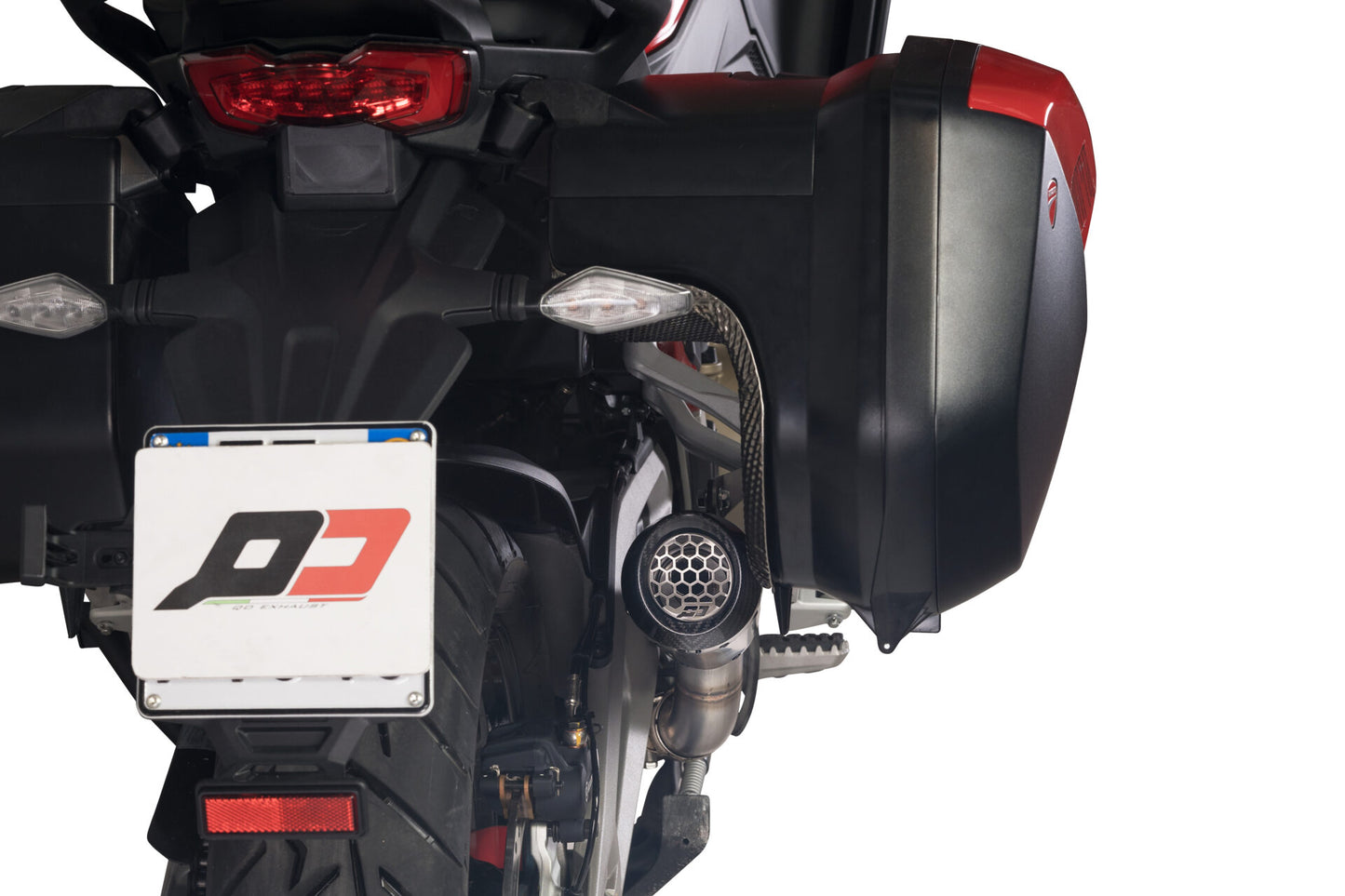 QD Exhaust GunSHot Carbon & DARK MATTER Slip-ons for the DUCATI MULTISTRADA V4