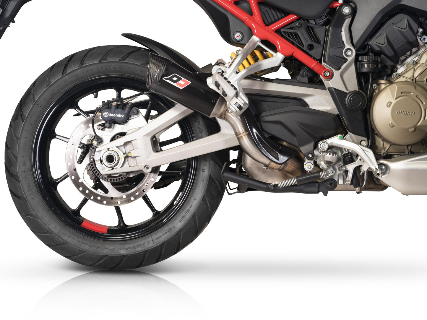 QD Exhaust GunSHot Carbon & DARK MATTER Slip-ons for the DUCATI MULTISTRADA V4