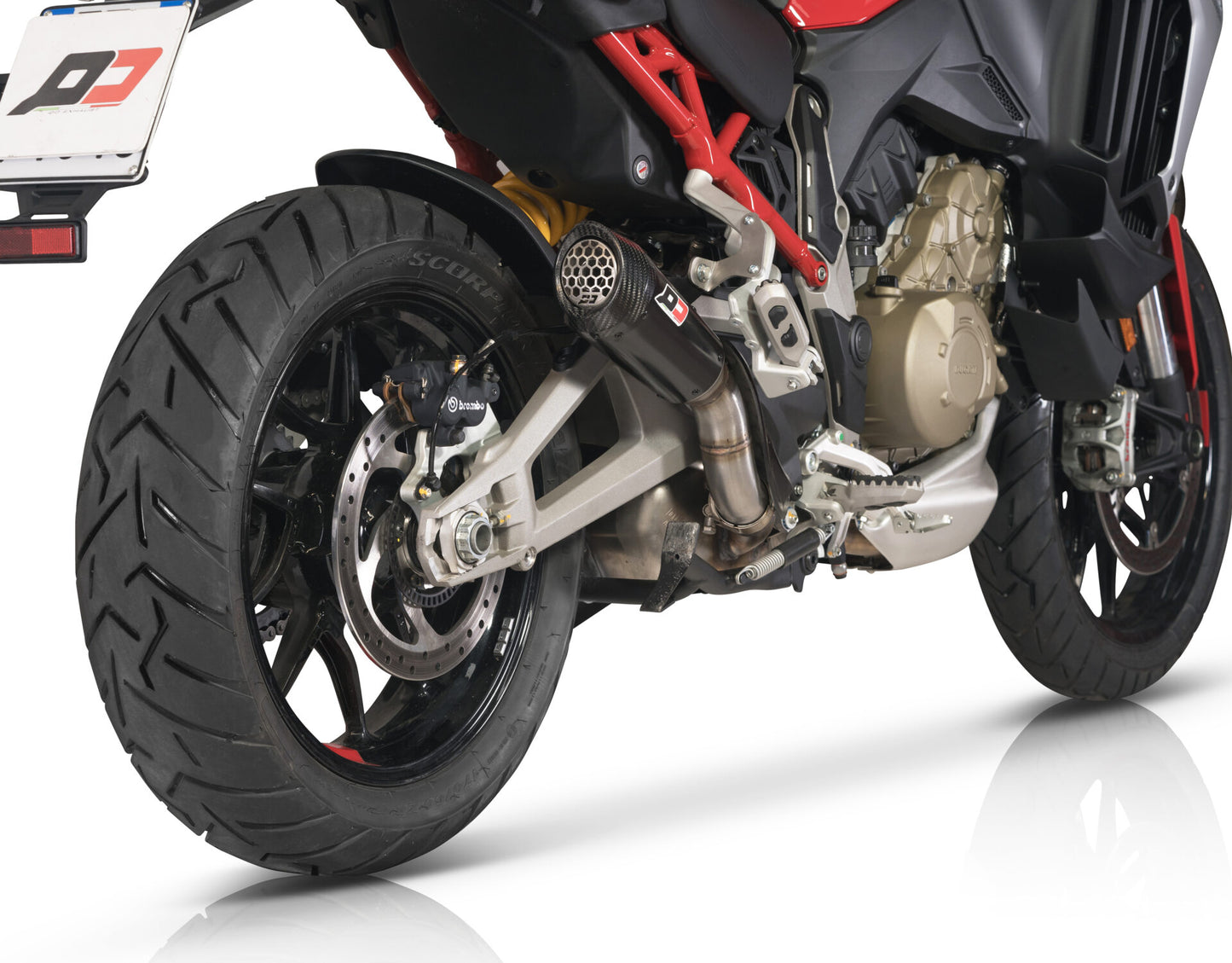 QD Exhaust GunSHot Carbon & DARK MATTER Slip-ons for the DUCATI MULTISTRADA V4
