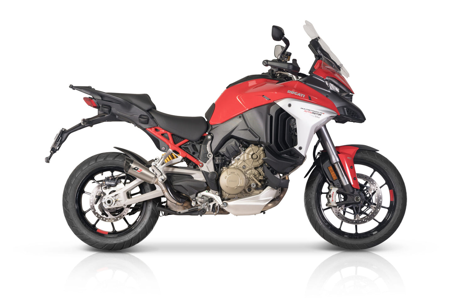 QD Exhaust GunSHot Carbon & DARK MATTER Slip-ons for the DUCATI MULTISTRADA V4