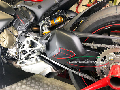 Carbonvani - Ducati Panigale V4 / S / R / Speciale Carbon Fiber Swingarm Guard - DP Version