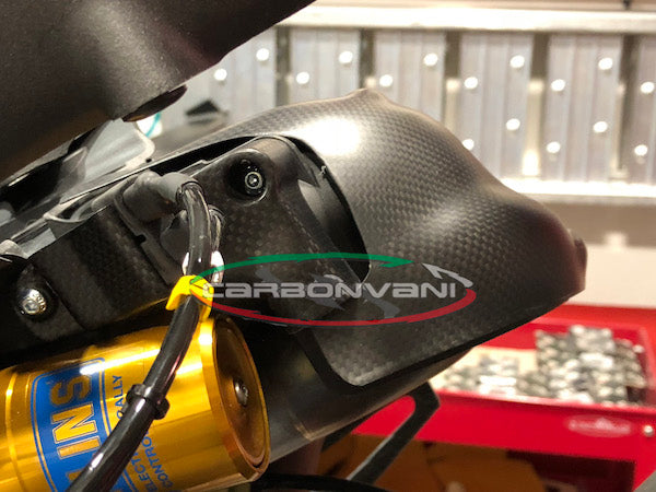 Carbonvani - Ducati Panigale / Streetfighter V4 / S / Speciale Carbon Fiber Exhaust Collector Guard Kit (OE Euro 4 Exhaust)