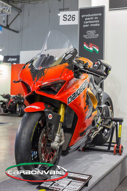 Carbonvani - Ducati Panigale V4 / S / Speciale "DAIDEGAS" Design Carbon Fiber Full Fairing Kit - ROAD VERSION (11 pieces!!)
