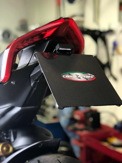 Carbonvani - Ducati Panigale / Streetfighter V4 / V2 / S / R / Speciale Carbon Fiber Licence Plate Holder - US Version