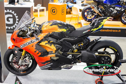 Carbonvani - Ducati Panigale V4 / S / Speciale "DAIDEGAS" Design Carbon Fiber Full Fairing Kit - ROAD VERSION (11 pieces!!)