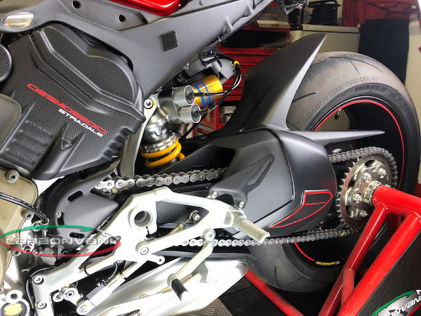 Carbonvani - Ducati Panigale V4 / S / R / Speciale Carbon Fiber Swingarm Guard - DP Version