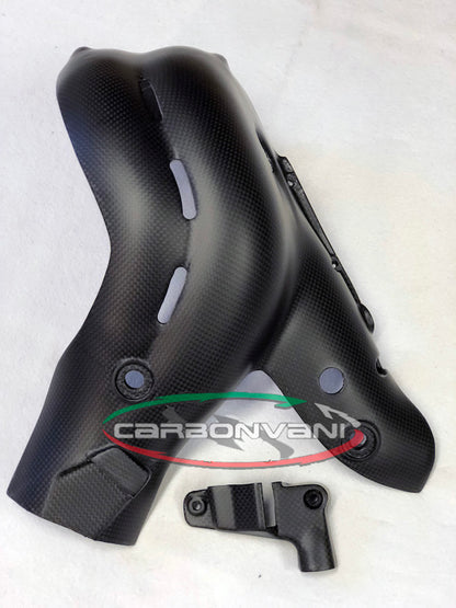 Carbonvani - Ducati Panigale / Streetfighter V4 / S / Speciale Carbon Fiber Exhaust Collector Guard Kit (OE Euro 4 Exhaust)