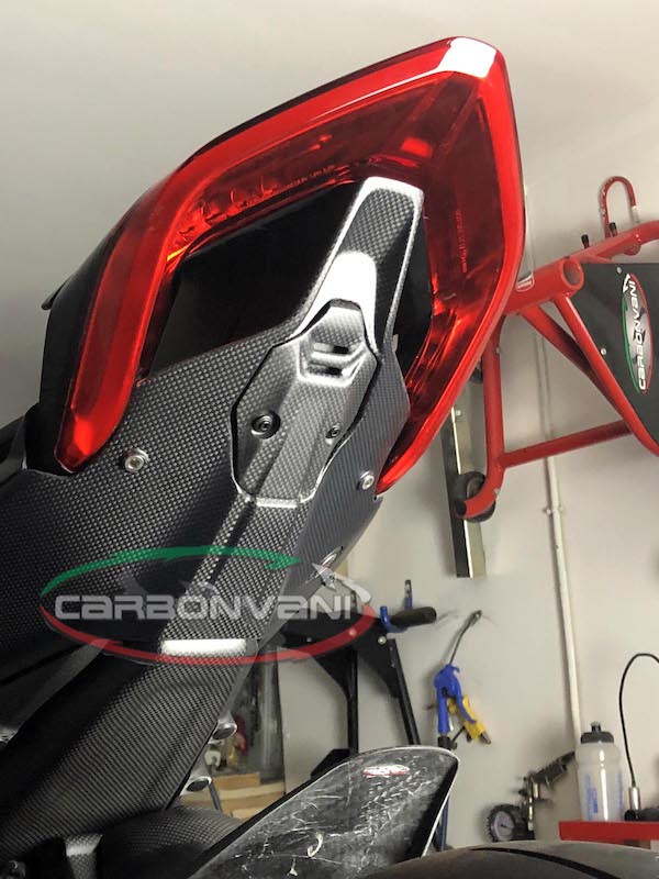 Carbonvani - Ducati Panigale / Streetfighter V4 / S / R / Speciale / V2 Carbon Fiber Licence Plate Holder Eliminator (Cap)
