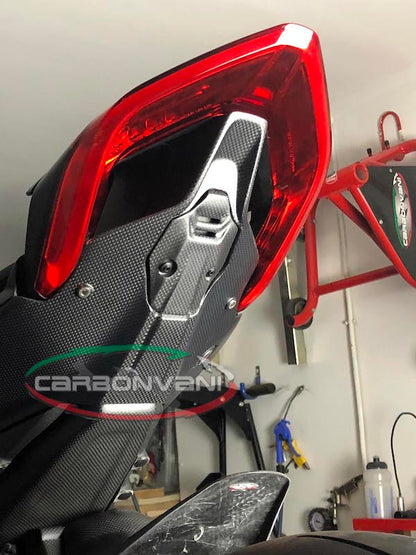 Carbonvani - Ducati Panigale / Streetfighter V4 / S / R / Speciale / V2 Carbon Fiber Licence Plate Holder Eliminator (Cap)
