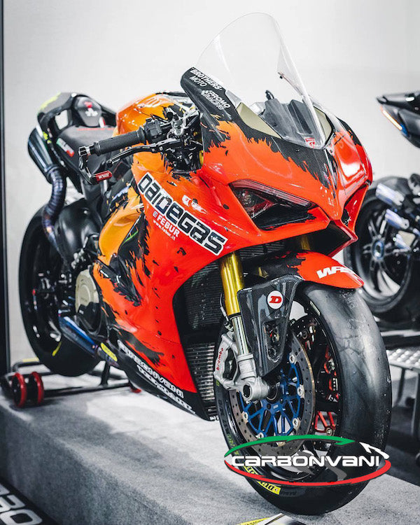 Carbonvani - Ducati Panigale V4 / S / Speciale "DAIDEGAS" Design Carbon Fiber Full Fairing Kit - ROAD VERSION (11 pieces!!)