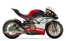 Carbonvani - Ducati Panigale V4 / S / Speciale "WHITE" Design Carbon Fiber Full Fairing Kit - ROAD VERSION (8 pieces)