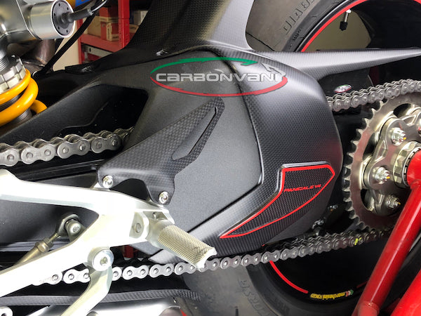 Carbonvani - Ducati Panigale V4 / S / R / Speciale Carbon Fiber Swingarm Guard - DP Version