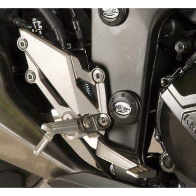 R&G Racing lower frame insert for Kawasaki Ninja 250 '08-'12 and Kawasaki Ninja 300 '13-'15  Sold as a singles (2 required per bike)