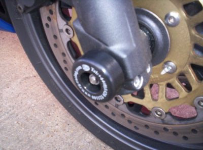 R&G Racing Front Axle Sliders for Triumph Sprint ST 955 '99-'04